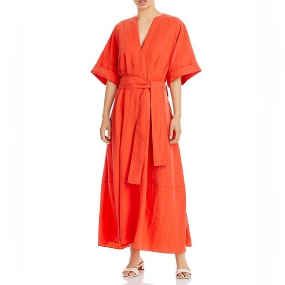 Vince Belted V-Neck Dress, size XS - Picture 2 of 13